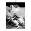 Ballet Girl Dance Fog Window Wall Art Canvas Painting Vintage Black White Posters Prints Pictures For Living Room Home Decor