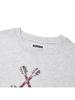KIRSH Union Jack Crop T-Shirt [Melange Gray]