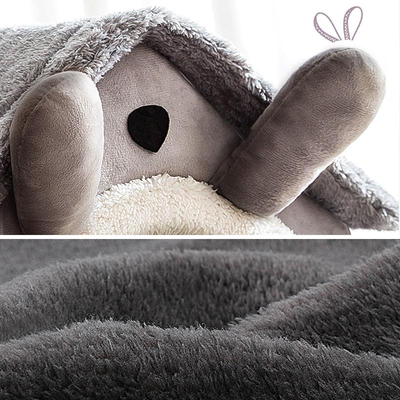 Waschbares Hunde- und Katzenbett - Vier Jahreszeiten, Kleine/Mittlere Rassen, Teddy-Stoff
