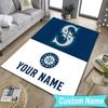 Custom NameMariners Team Logo Carpet, Indoor Rug, Chair Rug, Living Rooms, Doormat Made From Polyester Home Decor Birthday Christmas Gifts