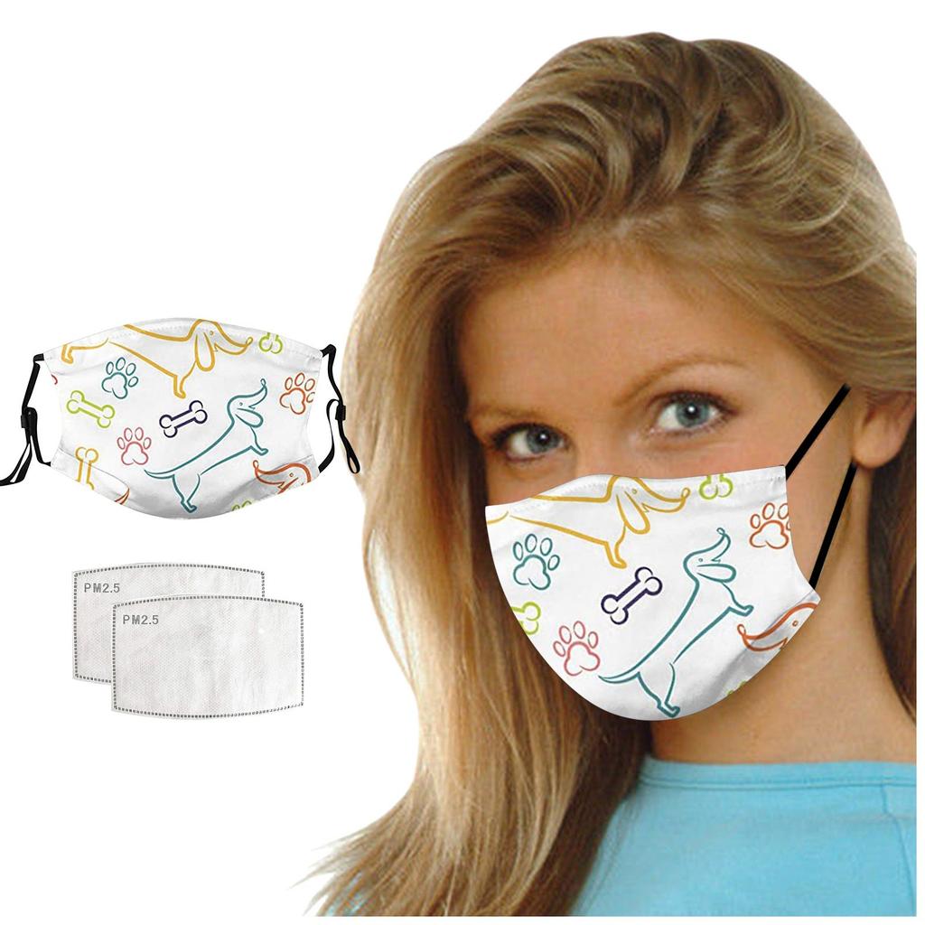 Dog PrintAdult Mask Washable Reusable Pollution Cover Face