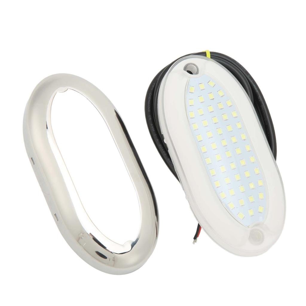 12V Boat Underwater Light 54 LED Strong Sealing IP68 Waterproof Yacht Rear Lights for Caravan RV Bathroom Hallway