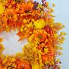 Autumn Harvest Wreath: Halloween Pumpkin & Berry Door Hanging for Thanksgiving