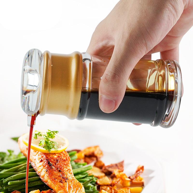 Clear Acrylic Seasoning Oil Bottle Portable Plastic Spice Jar Salt Shaker BBQ Pepper Dispenser Soy Vinegar Cruet Kitchen Tools