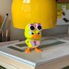 Personalized Car Ornaments 3D Printed Cute Duck Figurine with Glasses, Angry Pose Desk Decor, Creative Small Animal Statues Office Bookcase Ornament,