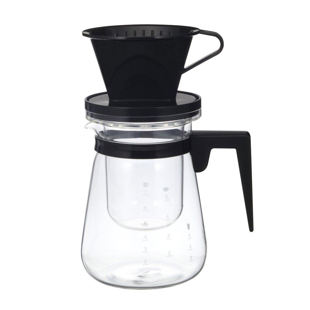 iwaki Heat-Resistant Glass Rilassa Iced Coffee, Black, 1000ml, Dripper Pot, K8966CS-BK