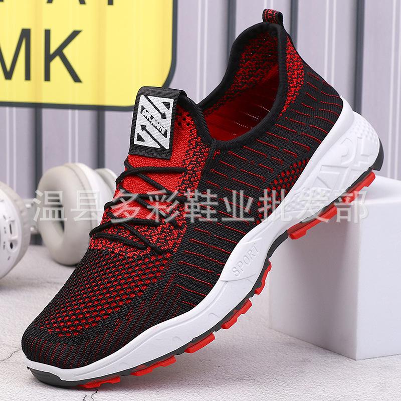 

New lace-up casual sports shoes platform-soled real fly-woven running shoes cloth shoes 39