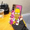 S-simpsons Pouzdro na koblihu pro Samsung Galaxy A04 A30 A40 A50 A70 A07 A03 A10 A20 A05 Note 20 Ultra 9 10 A06 A01 A02 Kryt na telefon