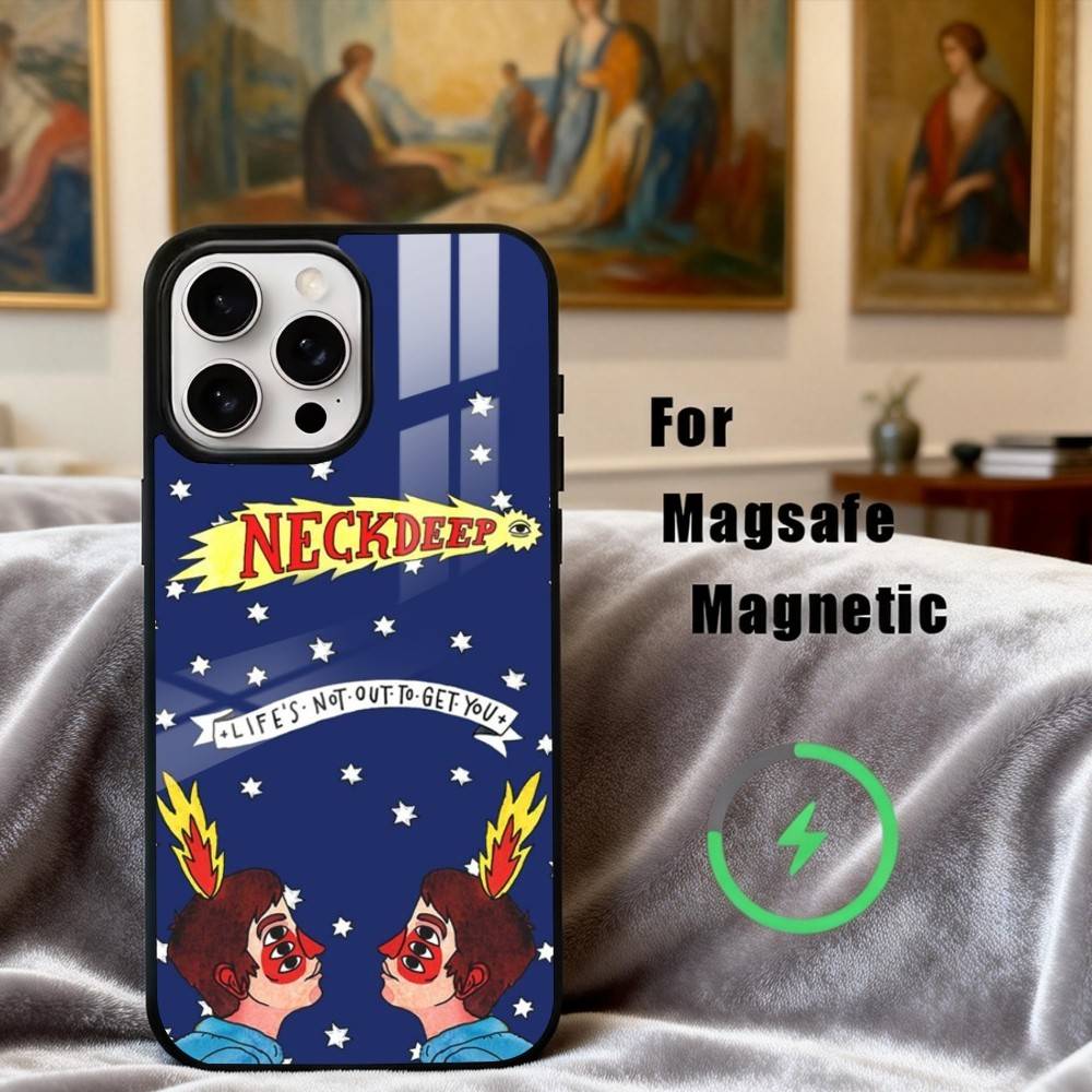 Pop-rock N-Neck D-Deep Band Phone Case For iPhone 17,16,15,14,13,12,Plus,Pro,Max for Magsafe Magnetic Wireless Charging