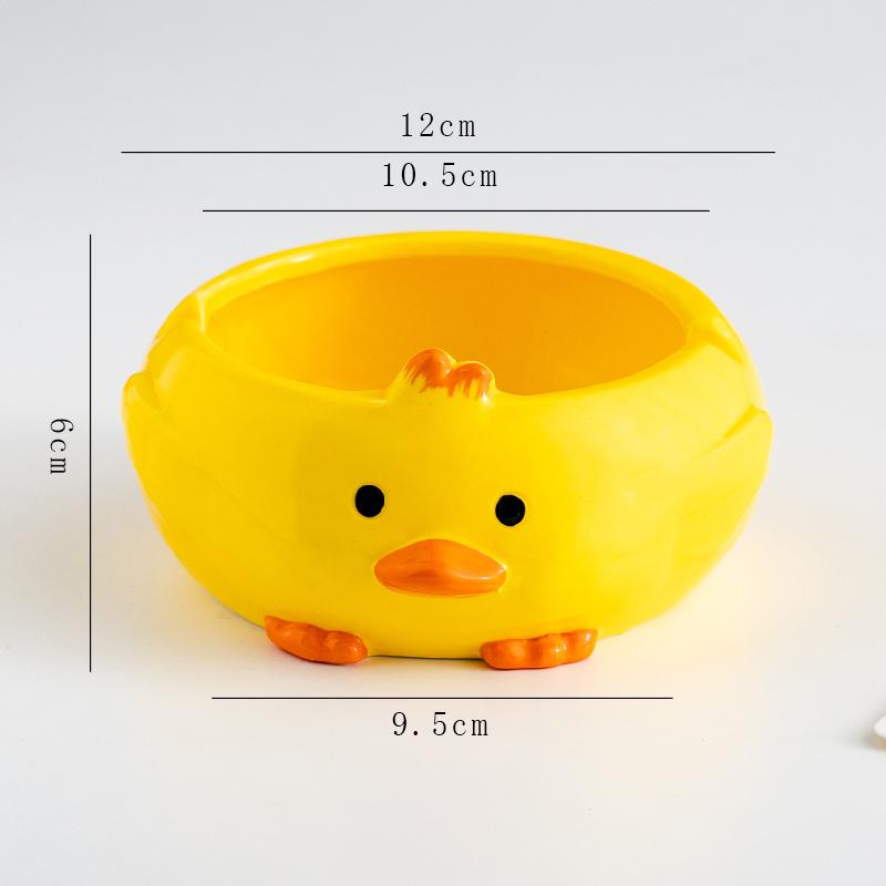 Cartoon Cute Duck Ceramic Decorative Ashtrays Trend Personality Fashion Desktop Porch Home Decoration Storage