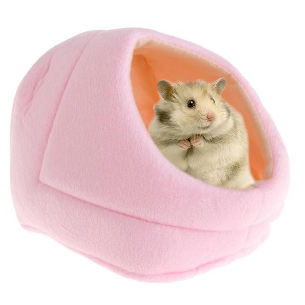 Winter Warm Hamster Bed Soft Fleece Nest Small Animal House Squirrel Hedgehog Chinchillas Mattress House Hamster Accessories