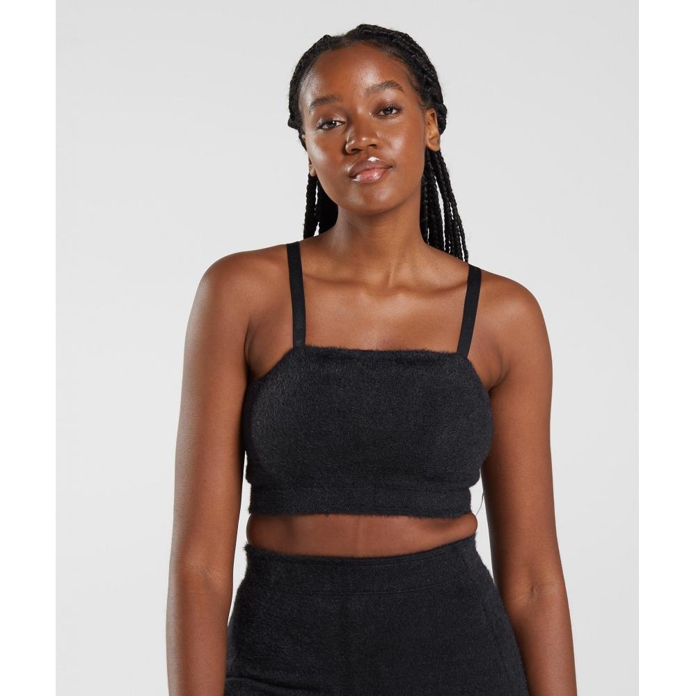 

Gymshark Whitney Eyelash Knit Bandeau Черный B4a4z Bbbb XS