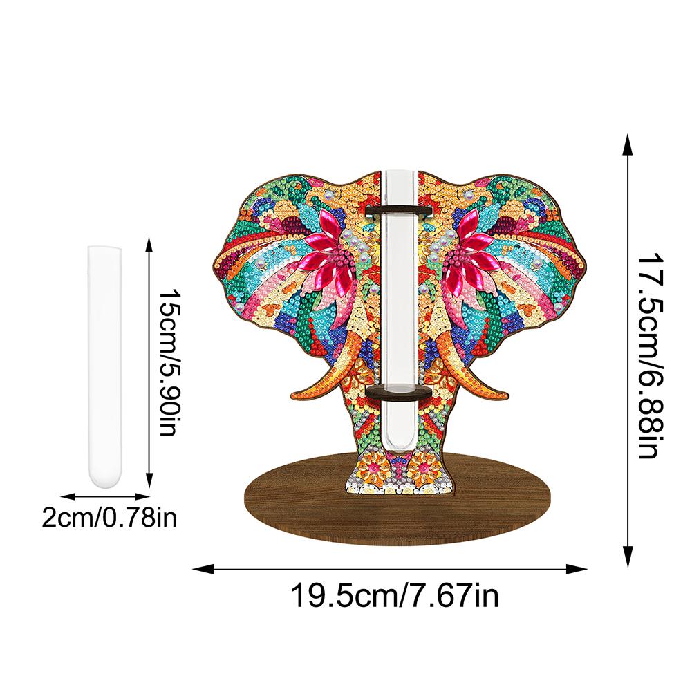 New 2025 Diamond Painting Vase Diamond Rhinestones Table Desktop Ornaments Wooden Vase Home Decorations New Arrivals
