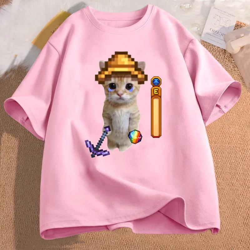 Stardew Valley El Gato T Shirt Mens Clothes Streetwear High Quality Short Sleeve Game Graphic T Shirts Streetwear Tees