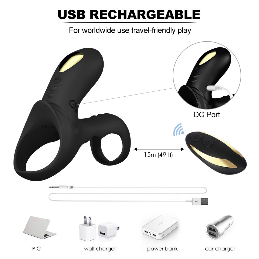Ring For Penis Vibrator Wireless Vibrator Remote G Spot Vibrating Massager Cock Clitoris Stimulator Anal Men Sex Toys