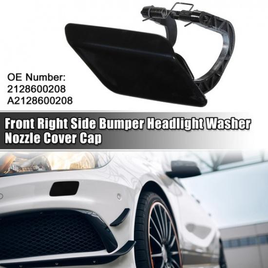 Car Front Right Side Bumper Washer Nozzle Cover Fit for Mercedes Benz E300 Black