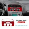 Echte Zachte Koolstofvezel Sticker LHD Auto Centrale Luchtuitlaatpaneel Voor Seat Altea 2004 2005 2006 2007 2008 Interieur Accessoires