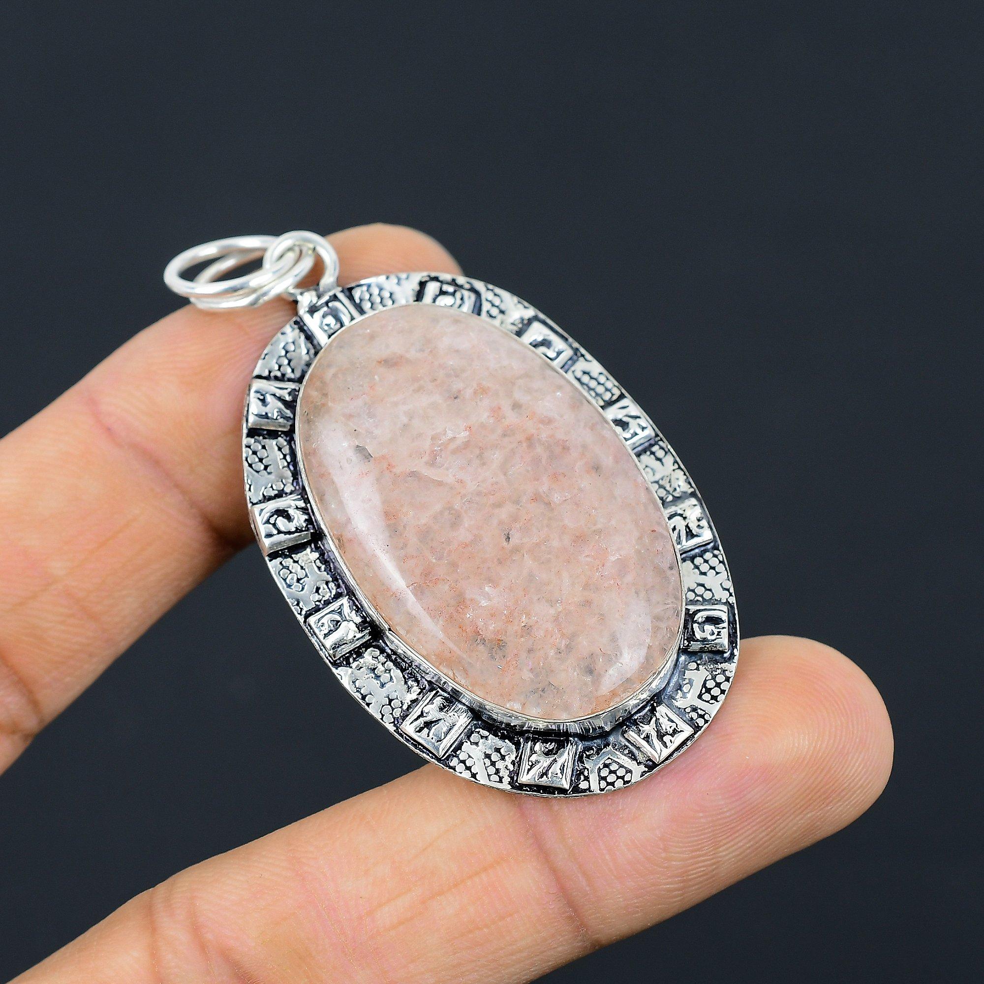 

Halloween Deal Natural Strawberry Quartz New Pendant Jewelry 925 Sterling Silver