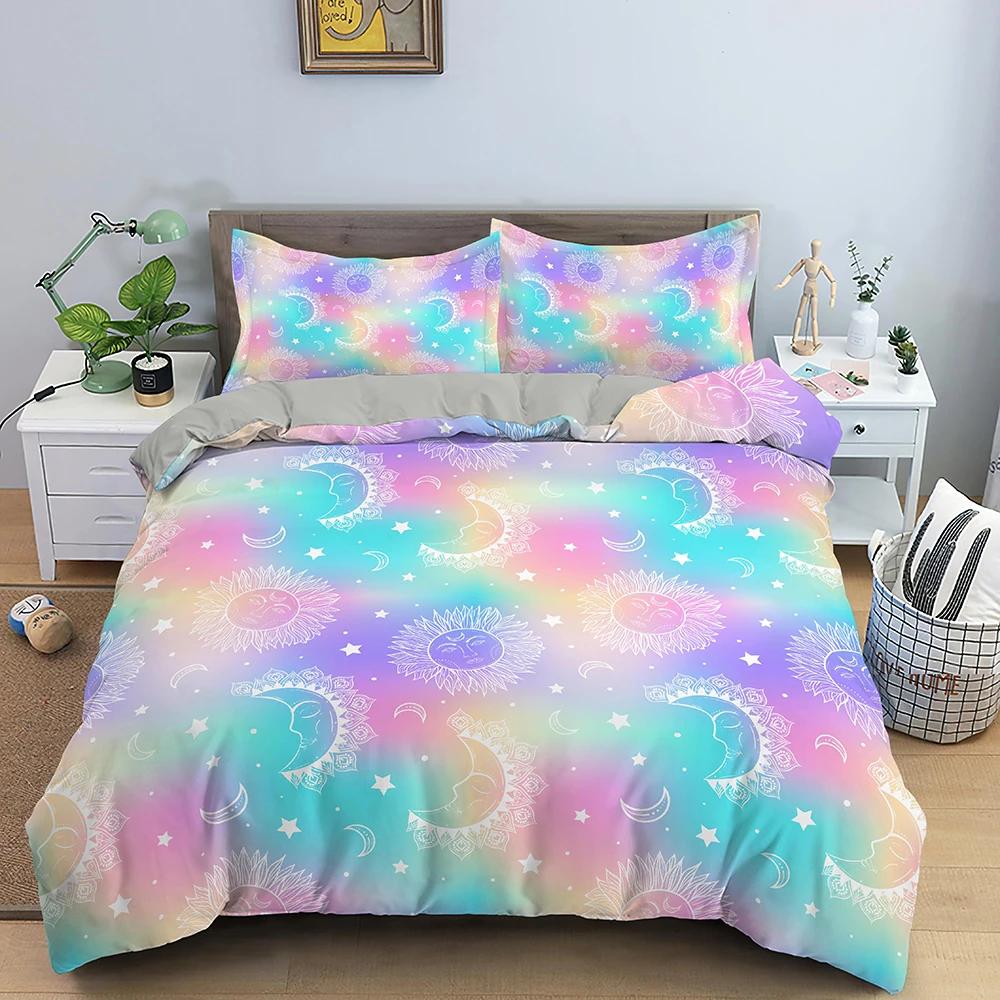 3D Starry Sky Duvet Cover Set Luxury Galaxy Printed Bedding Set King Queen Full Quilt Cover With Pillowcase Bedroom Decor