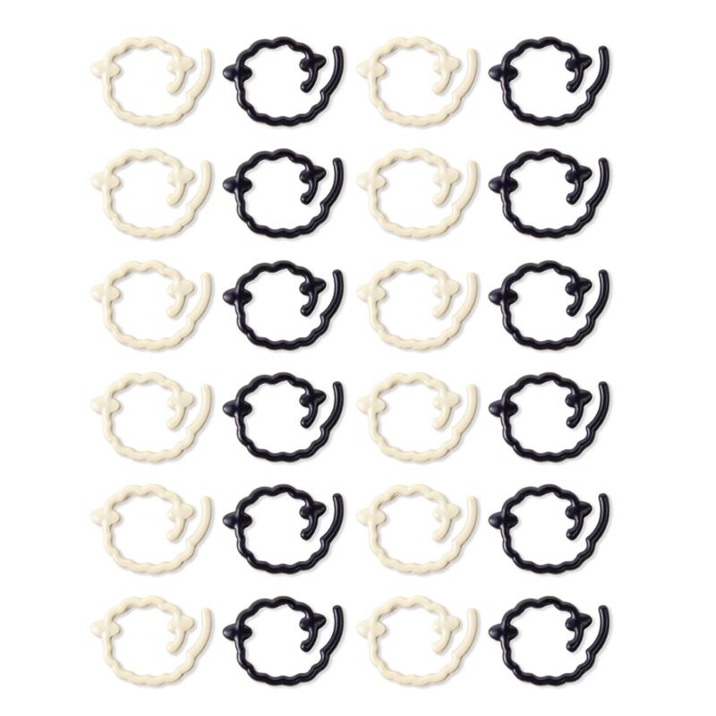 24Pcs Fruit Stitching Markers Crochet Locking Stitching Markers Rings for Knitting Crocheting Weaving Sweater Scarf Hat