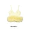 Jnleaog Spring New Arrival Women's Clothing Fashion Style Fashion Puffy Hem Silk Net Stretch Tops 4772005