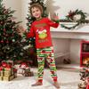 Christmas Print Cute Family Set Pajamas, Home Clothes, Family Set Long Sleeve Top Pants Set