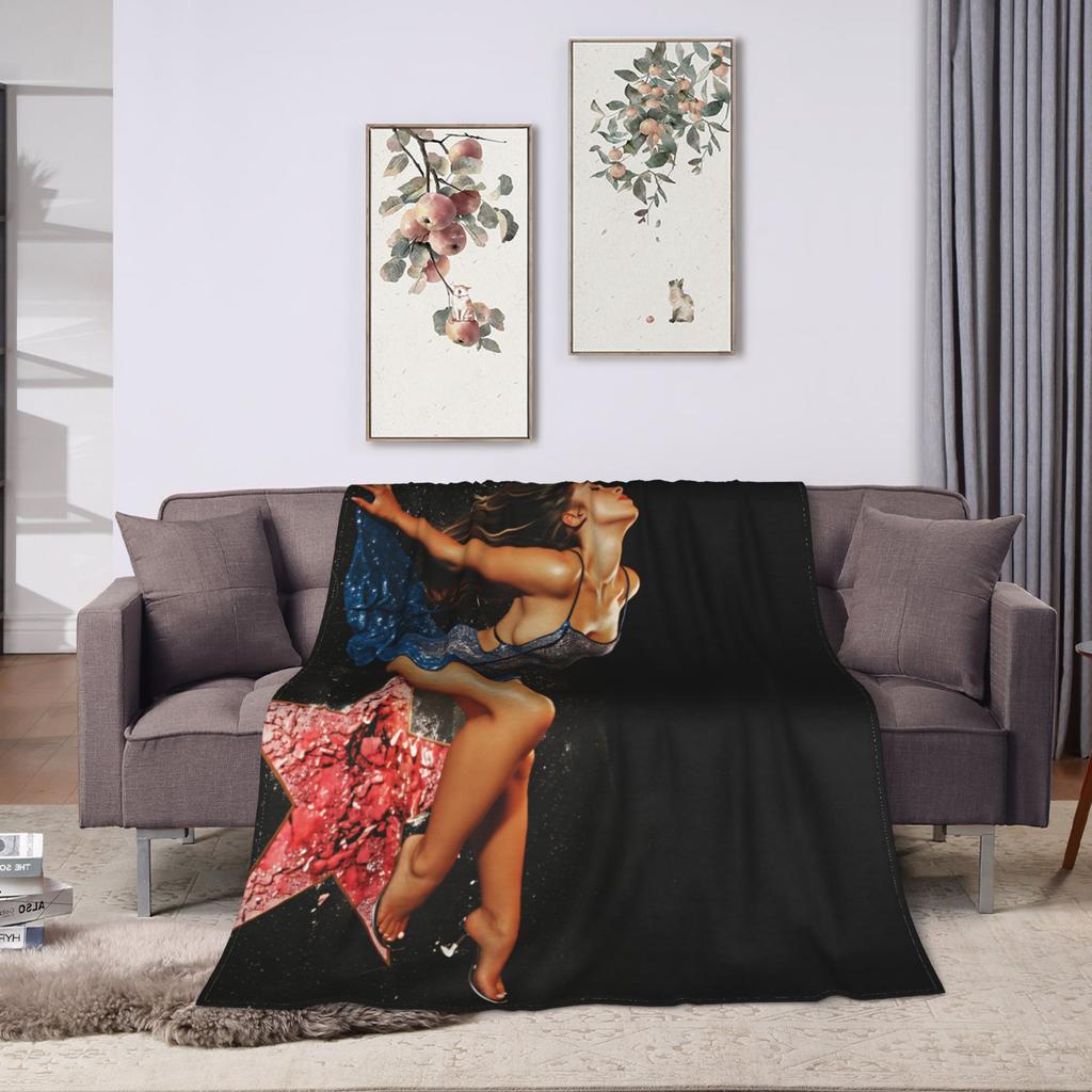 Tate McRae Warm Blanket Canadian Singer Camping Plush Throw Blanket Comfortable Bedroom Flannel Bedspread Sofa Bed Cover