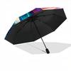 1pc Lotus Bloom Automatic Folding Umbrella with 8 Bones, 3-Fold Compact Umbrella, Compact Design On-the-Go Essential, casual outdoor accesso