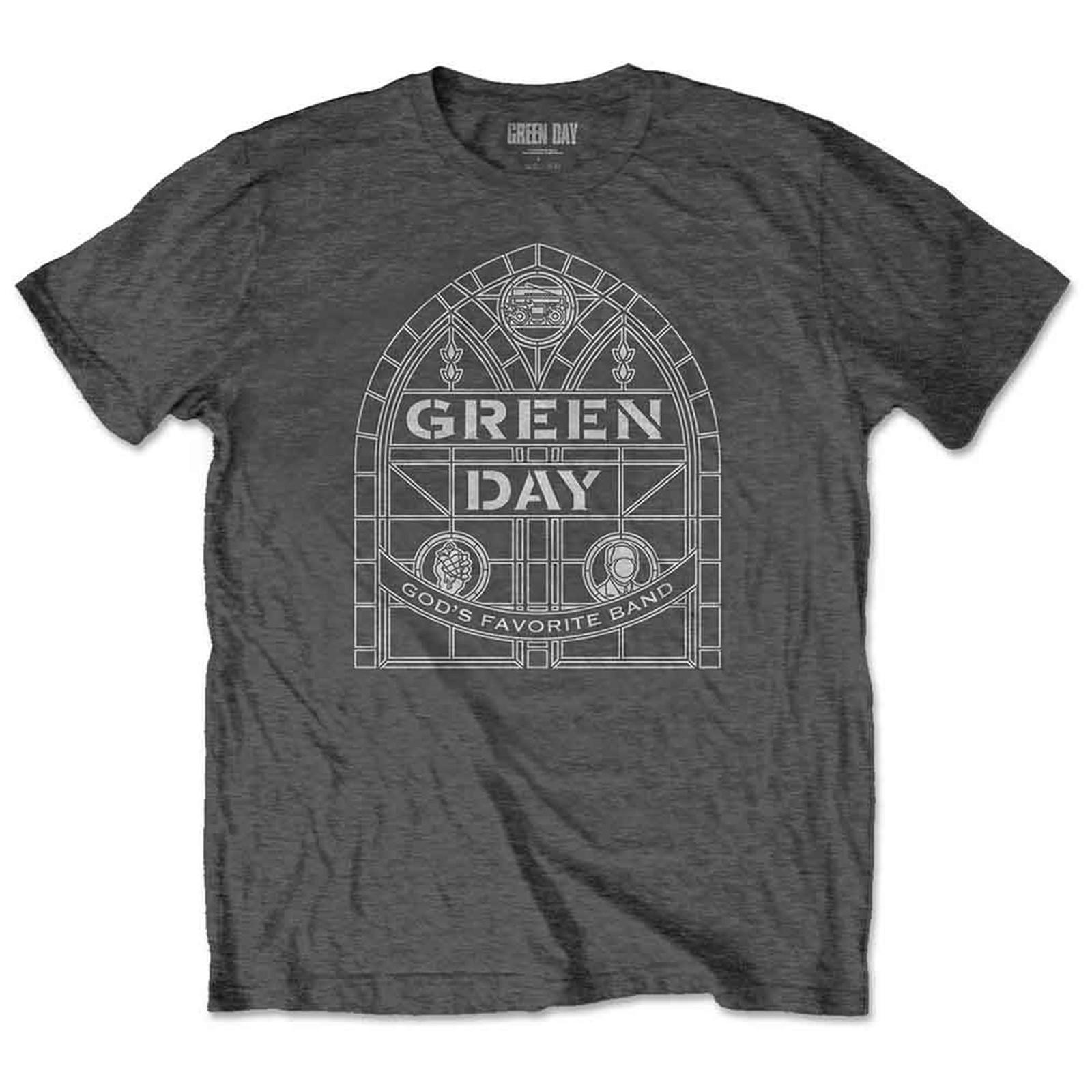 Green Day Stained Glass Arch T Shirt XL