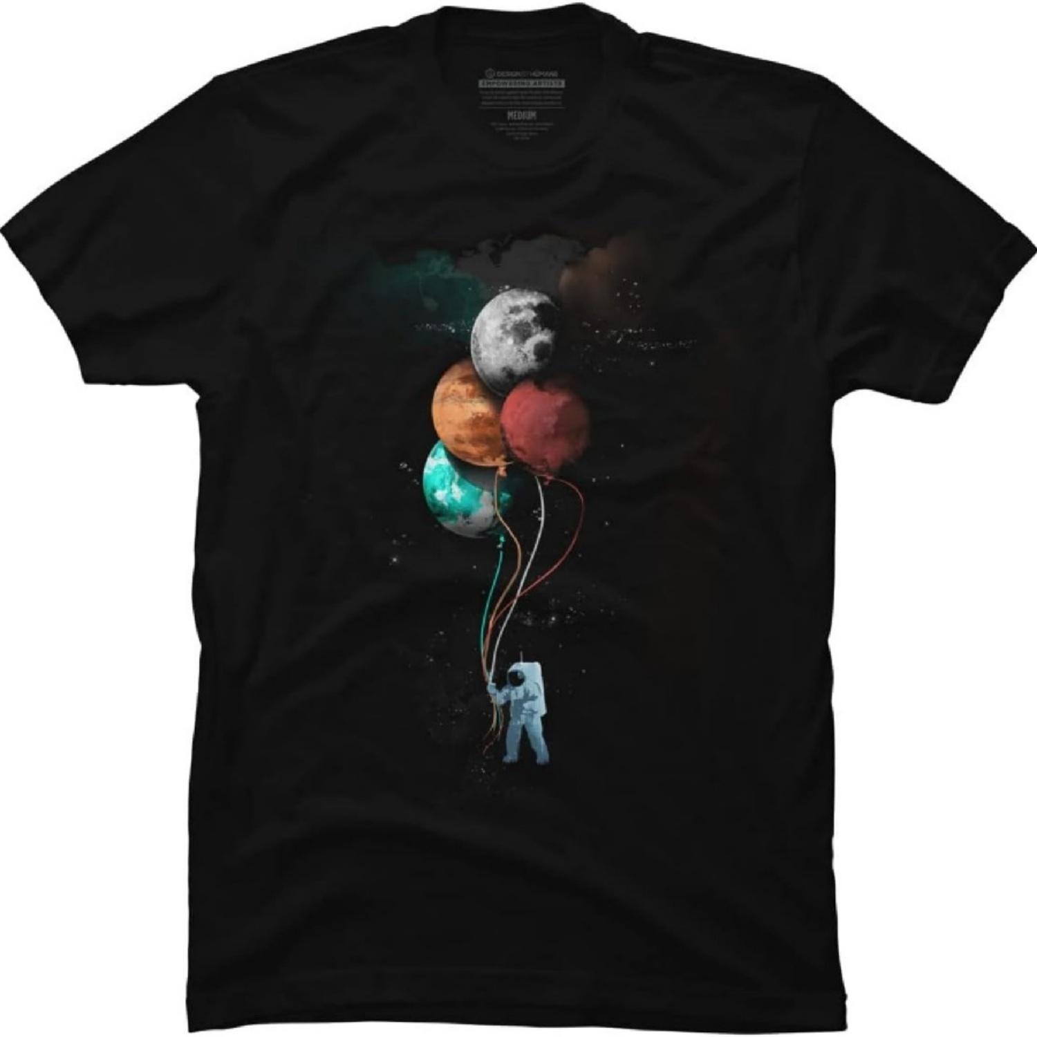 

Design By Humans Men s The Spaceman s Trip by gloopz T-Shirt - - S