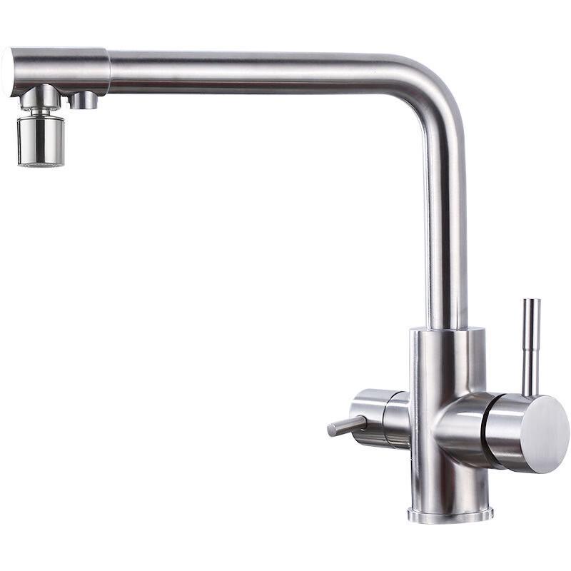 

TLXT 3-in-1 Stainless Steel Kitchen Faucet with Dual Outlets