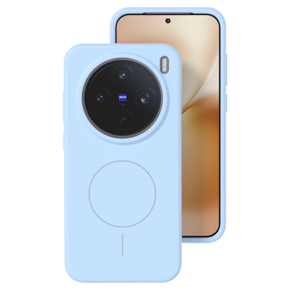 For Vivo X200 5G Liquid Silicone Case Compatible with MagSafe Skin-Touch Phone Cover