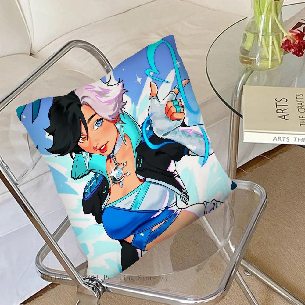 Luna S-Snow Game M-Marvel Rivals Pillow Case Square Pillow Bedroom Sofa Leisure Comfort CushionLiving Room Home Decoration 40X40