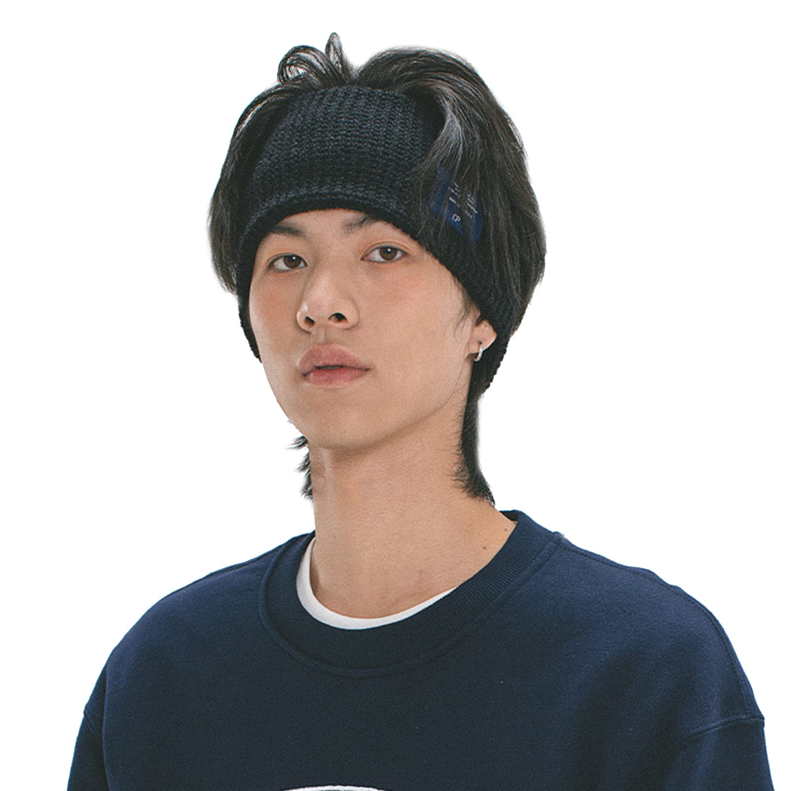 

Clakllie Вязаная широкая абсорбирующая повязка на голову для умывания для стильных женщин, повязка на голову, повязка на голову, ванна, (Черный-FD06)