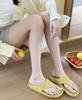 Fashion High Quality Pointed Toe Frosted Leather Flip Flops Women Summer Outdoor Clip Toe Flat Sandals Fashion Simple Comfort Beach Shoe