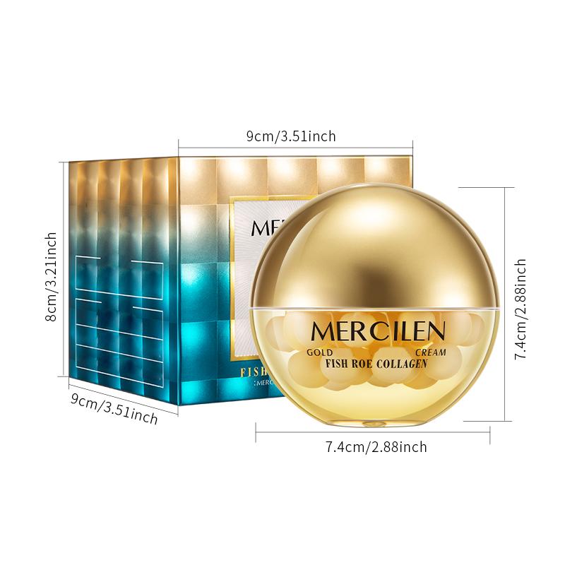 MERCILEN Caviar Collagen Gold Anti-Falten Creme Feuchtigkeitsspendende, Feuchtigkeitsspendende und Straffende Haut Gold Pillen Verbesserte Version Anti-Falten Creme