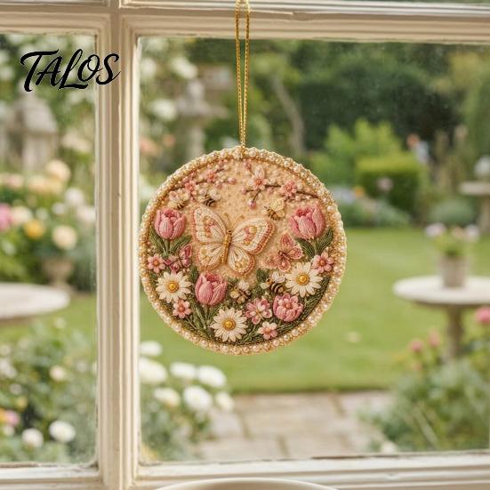 Decorative Wall Accents for Home Four Seasons Holiday Pearl Art Hanging Ornaments, Christmas Spring Summer Fall Beaded Anniversary Keepsake Ornaments