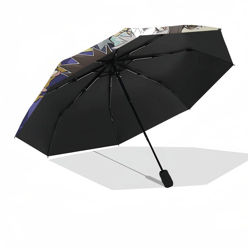 1pc Hunter X Hunter Characters Auto Open Close Umbrella Portable Folding Design with 8-Bone Iron Frame Outdoor Umbrella Ideal Gift for Fans, Travelers
