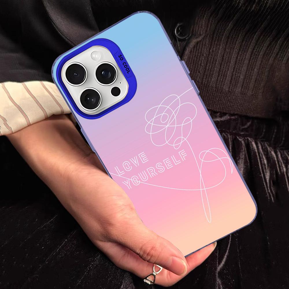 Cute Love Yourself Phone Case For IPhone 16 15 14 13 12 11 Pro Max X XR XSMAX 8 7 Plus Matte Shockproof Back Cover