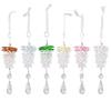 Christmas New Decorative Transparent Crystal Pine Cone Pendant Small Tree Ornaments Simulated Acrylic New Year Ball Tree