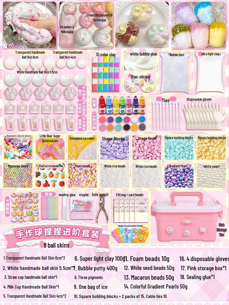 DIY Noisy Squishy Toy Kit: Handmade Set for Mochi Ball Creation