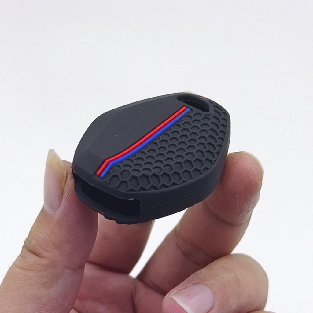 Silicone Key Case with Double-Line Hemisphere Pattern for BMW 3, 5, 7 Series X3 X4 X5 X6 Remote Control Keys