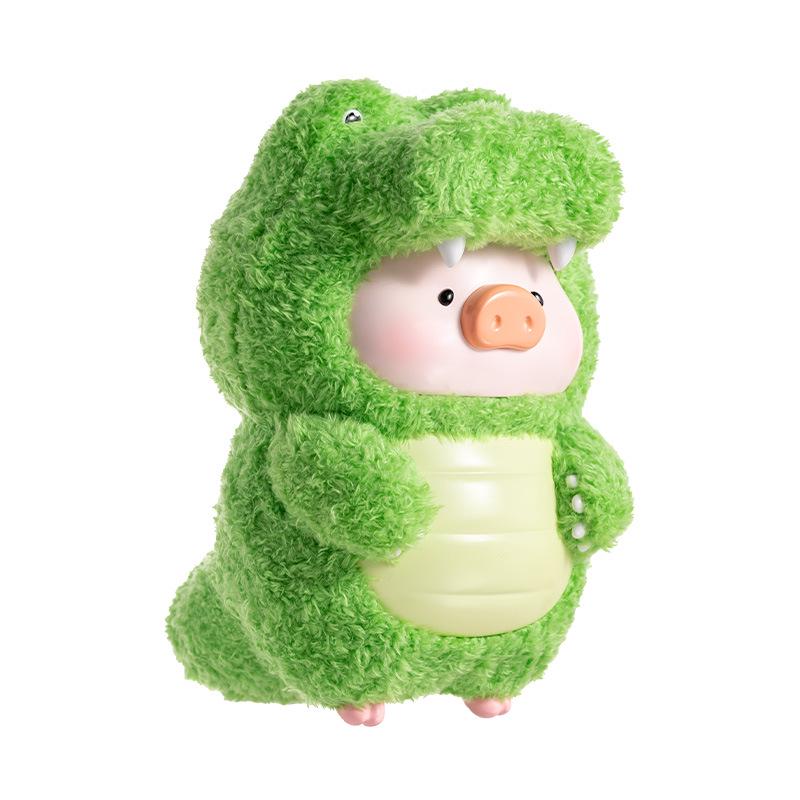 LULU Pig Animal Party Series Silicone Earphone Case & Desktop Stand Plush Ornament 20cm зелёный