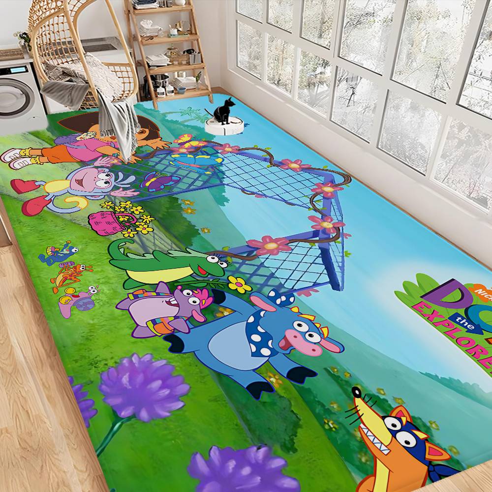 Tappetino da Pavimento Rettangolare Antiscivolo Morbido per la Casa Tappetino per Porta d'Ingresso Interno Esterno Tappetino di Benvenuto Divertente D-Dora Classico Anime