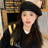 Letter Embroidered Newsboy Hat Octagonal Visors Cap Vintage Beret Painter's Hat