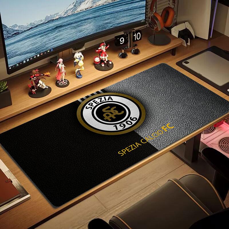 Spezia Calcio Mouse Pad, Large Gaming Desk Mat, Non-slip XXL Mousepad for Laptop & Tablet, Mini PC Playmat with Stitched Edges