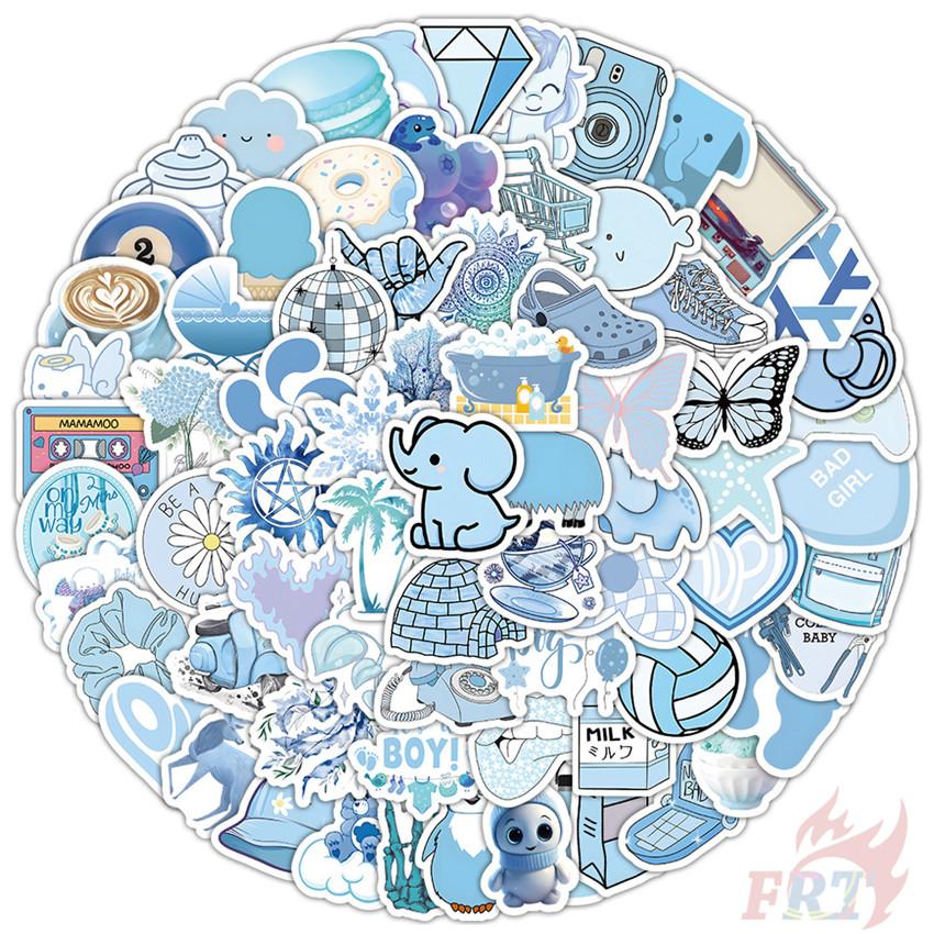 100 ks/sada Ins Modré VIBES Umění Mini Mazlíčci Psi Samolepky DIY Módní Obtisky Samolepky