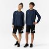 Mizuno NaviDry Long Sleeve Dress Size 160 Kids' T-Shirt, U-Neck, Moisture-Wicking, Quick-Drying, Undershirt, 32MAC495, Navy/White,