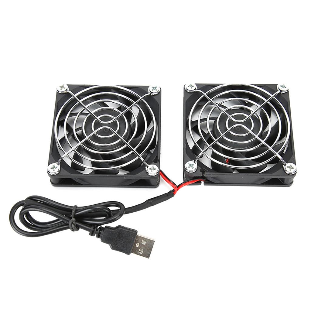 5V USB Power Cooling Dual Fan Router Heat Dissipation Cooler for RTAC68U AC86U EX6200 Tengda AC15