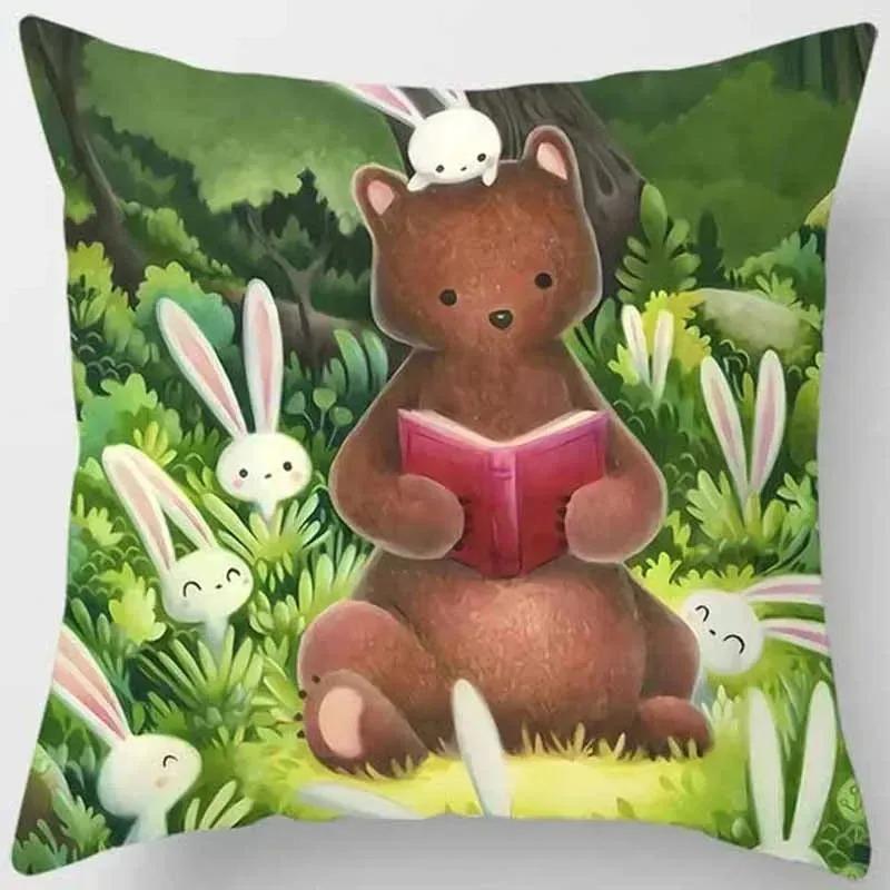 Fairy Tale World Cartoon Pillowcase Car Ornaments Office Living Room Sofa Home Pillowcase